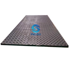 High performance material, ultra-high molecular weight polyethylene, anti slip and wear-resistant ground mats