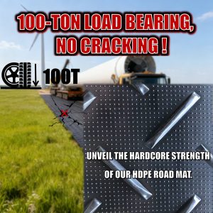 HDPE 4×8 ft Ground Protection Mats Interlocking Heavy Duty Excavator Floor Mat Road Mat HDPE Extruded